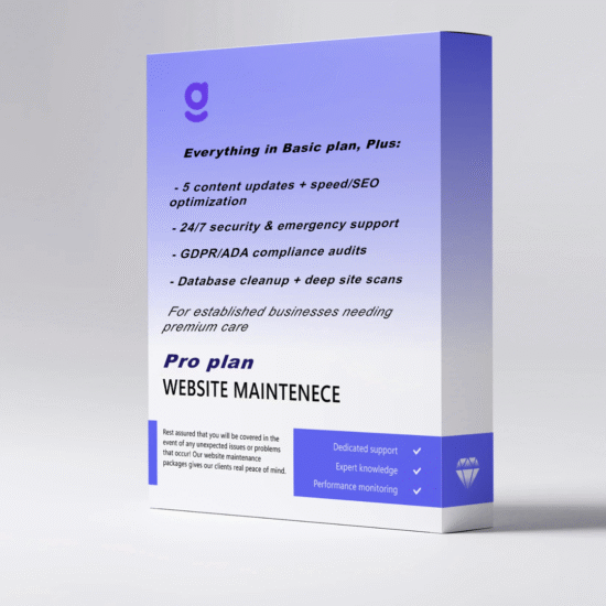 Website Maintenance Pro Plan